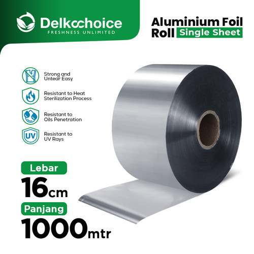 Alumunium Foil Single Sheet Film Roll Packaging Food Grade Delkochoice