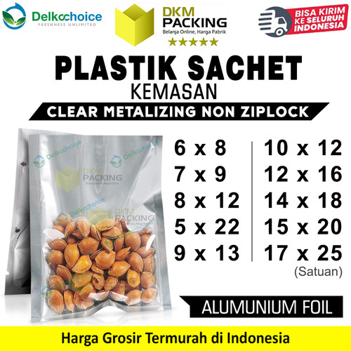 Plastik Sachet Bag Transmetz Kemasan Makanan Non Ziplock 5x22cm