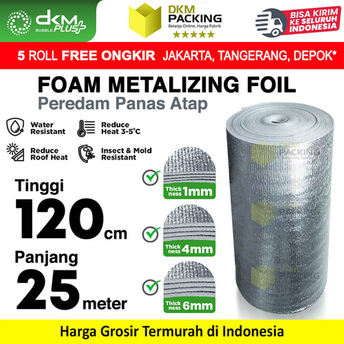 Insulation Alumunium Foil Bubble Wrap Peredam Panas Atap Rumah 120x25