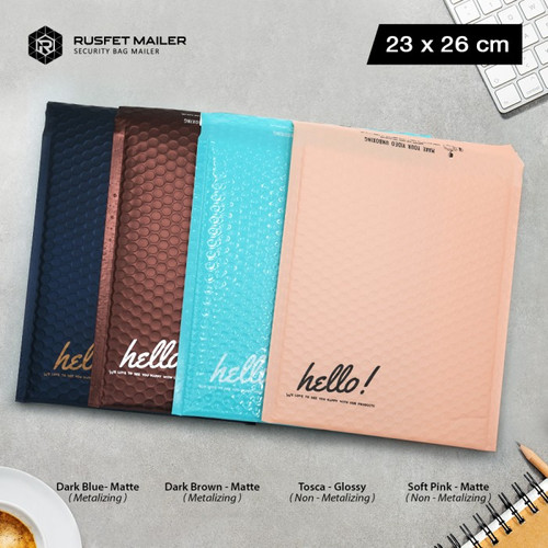 Kemasan Packing Amplop Poly Bubble Mailer / Polymailer MEDIUM RUSFET