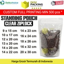 Plastik Klip Standing Pouch Clear Ziplock Bening 20x30cm DELKOCHOICE