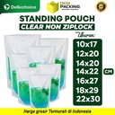 Kemasan Standing Pouch Nylon Clear NON Ziplock Plastik Cairan 10x17 cm