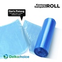 Kantong Plastik Sampah Roll Biru Trash Bag Jumbo Delkochoice 45x60cm