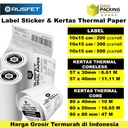Label Sticker Thermal Paper CONTINUOUS ROLL Barcode RUSFET / DUS OJOL