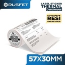 Sticker Label Thermal Paper CONTINUOUS ROLL Resi Barcode RUSFET / DUS