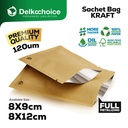 Sachet Bag Kraft Paper PREMIUM Metalizing FOOD GRADE Delkochoice 8x12