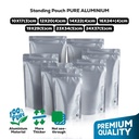 PURE ALUMUNIUM FOIL Standing Pouch Ziplock Kemasan Makanan Delkochoice