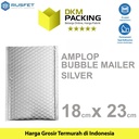 Amplop Bubble Mailer SILVER 18x23cm Bubblewrap Envelope Rusfet