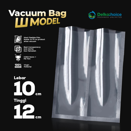 Plastik W SEAL 2in1 Vacuum Bag Kemasan Saus Sambal Kecap Saos Bumbu 10x12 DELKOCHOICE