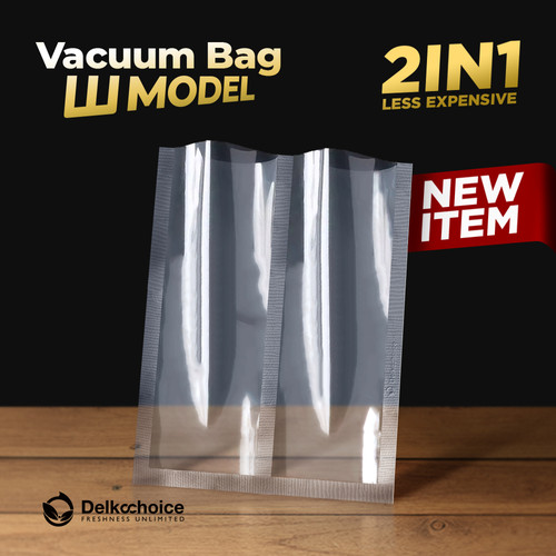 Plastik W SEAL 2in1 Vacuum Bag Kemasan Saus Sambal Kecap Saos Bumbu 8x10 DELKOCHOICE