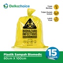 Kantong Plastik Sampah Limbah Infeksius Biomedis BioHazard Kuning Trash Bag Yellow DELKOCHOICE