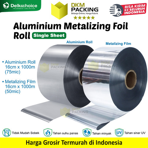 Alumunium Foil Single Sheet Film Roll Packaging Food Grade Delkochoice
