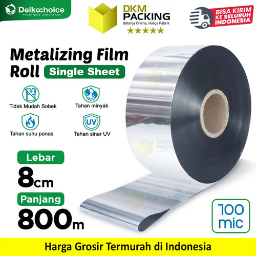Alumunium Metalizing Foil Single Sheet Film Roll FoodGrade Delkochoice