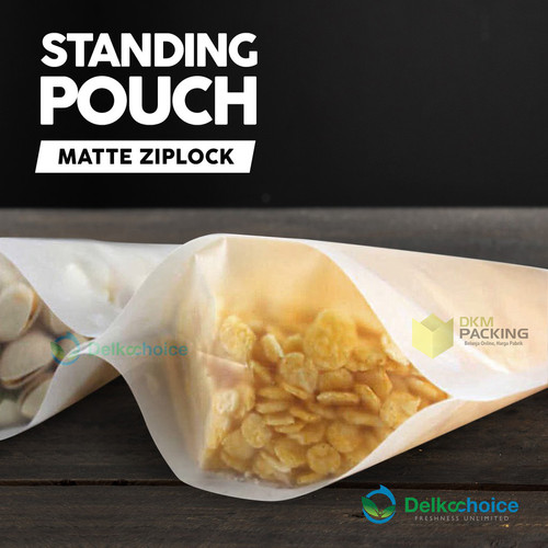Standing Pouch Matte Doff Ziplock Plastik Kemasan Makanan 9x15cm