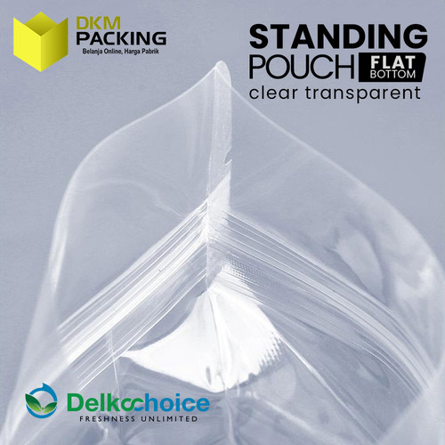 Flat Bottom Clear Bening Transparan Plastik Kemasan Makanan 18x26cm