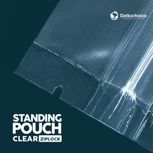 Plastik Klip Standing Pouch Clear Bening Ziplock 20x30cm DELKOCHOICE