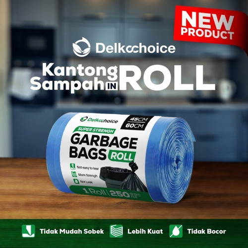 Kantong Plastik Sampah Jumbo Tebal Premium Trashbag Delkochoice 80x100