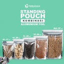 Standing Pouch 25x30cm Klip Plastik Ziplock Clear Metalize Alumunium