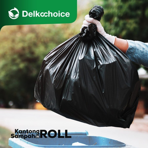 Kantong Plastik Sampah Roll Jumbo Tebal TrashBag Delkochoice 80x100cm