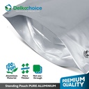 Standing Pouch PURE ALUMUNIUM FOIL Kemasan Makanan Ziplock Delkochoice