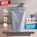 Standing Pouch PURE ALUMUNIUM FOIL Kemasan Ziplock Delkochoice 24x37cm