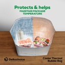 Cooler Alu Foil Bubble Bag Packaging Makanan Minuman Frozen Tahan Suhu