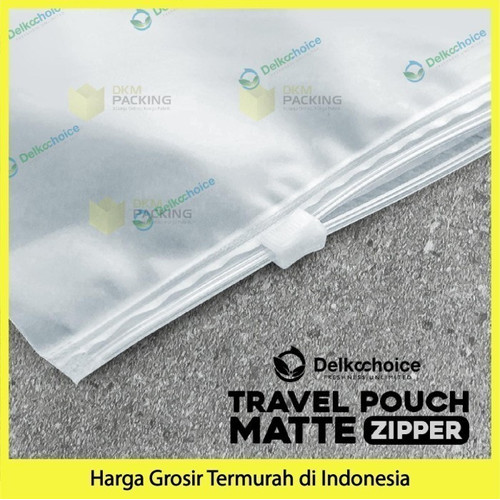 Plastik Traveling Pouch 40x50 Matte Zipper Storage Organizer Bag Polos