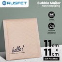 Amplop Bubble Mailer Bag Pink Matte 11x11cm Polybubble Envelope RUSFET