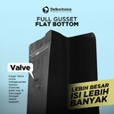 Kemasan Biji Bubuk Kopi FULL GUSSET VALVE Coffee Bag Pouch Flat Bottom