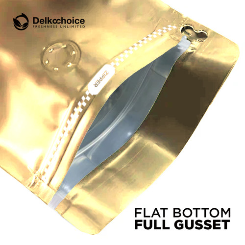 Coffee Bag Flat Bottom Kemasan Biji Kopi FULL GUSSET VALVE DELKOCHOICE