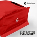 Kemasan Kopi FLAT BOTTOM FULL GUSSET VALVE RED Standing Pouch Coffee Bag Biji Bubuk Plastik Klip Ziplock DELKOCHOICE