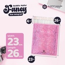 Amplop Bubble Wrap Envelope Bag PINK HOLOGRAM Security Mailer RUSFET