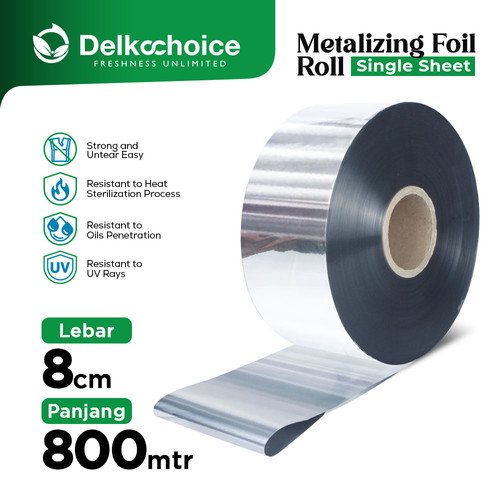 Metalizing Foil Single Sheet Film Roll Packaging FoodGrade Delkochoice