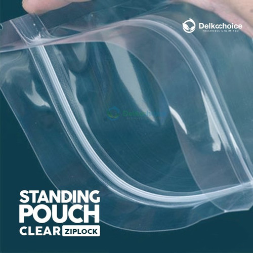 Plastik Klip Standing Pouch Clear Bening Ziplock 20x30cm DELKOCHOICE
