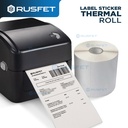 Label Sticker Thermal Paper Roll Resi Online Shop 10x10cm RUSFET