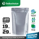 Kemasan Standing Pouch PURE ALUMUNIUM FOIL Ziplock Makanan Delkochoice