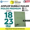 Amplop bubble mailer packing amplop bubble rusfet green murah 18x23 cm