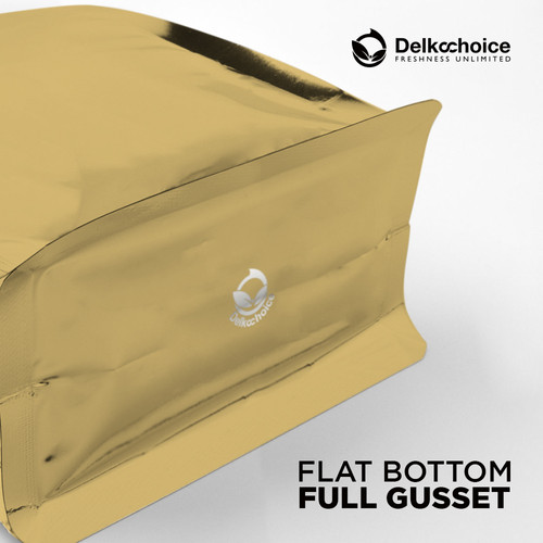 Kemasan Biji Bubuk Kopi FULL GUSSET VALVE Coffee Bag Pouch Flat Bottom