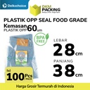 Plastik OPP SEAL LEM KUAT Kemasan Garment Makanan 28x38cm DELKOCHOICE