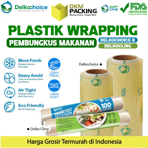Plastik Bungkus Makanan Cling Wrap FOOD GRADE Wrapping FDA DELKOCHOICE