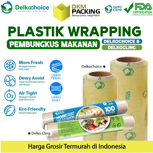 Plastik Cling Wrap Bungkus Makanan FOOD GRADE Wrapping FDA DELKOCHOICE