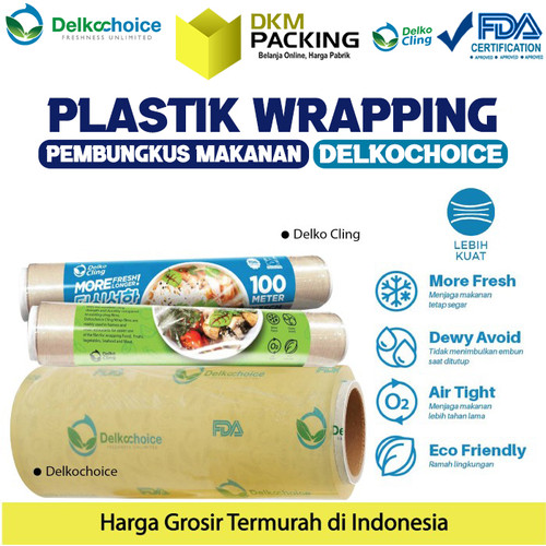 Plastik FOOD GRADE Wrapping Bungkus Makanan Cling Wrap FDA DELKOCHOICE
