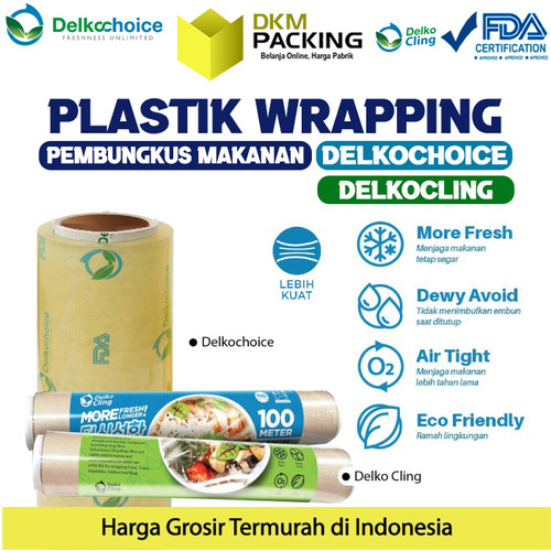 Plastik FOOD GRADE Cling Wrap FDA Bungkus Wrapping Makanan DELKOCHOICE