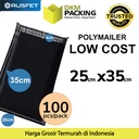 Plastik Polymailer PACK LOW COST Amplop Polimailer HITAM 25x35 RUSFET
