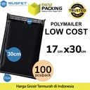 Plastik Polymailer PACK LOW COST Amplop Polimailer HITAM 17x30RUSFET