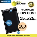 Plastik Polymailer PACK LOW COST Amplop Polimailer HITAM 15x25 RUSFET