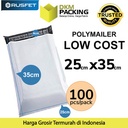Plastik Polymailer PACK LOW COST Amplop Polimailer PUTIH 25x35 RUSFET