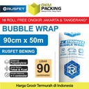Plastik Bubble Wrap RUSFET BENING 90CM x 50M TEBAL Bubblewrap ROLL