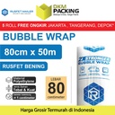 Plastik Bubble Wrap RUSFET BENING 80CM x 50M TEBAL Bubblewrap ROLL