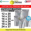 Standing Pouch Silver Metalizing Alu Foil Delkochoice Kemasan Makanan